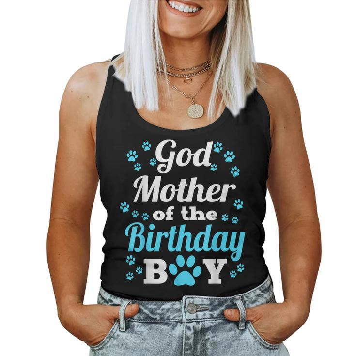 Godmother Of The Birthday Boy Dog Paw Bday Party Women Tank Top