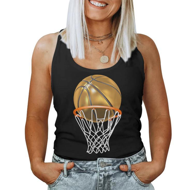 Gold Basketball Trophy Mvp Graphic For Boys Women Tank Top