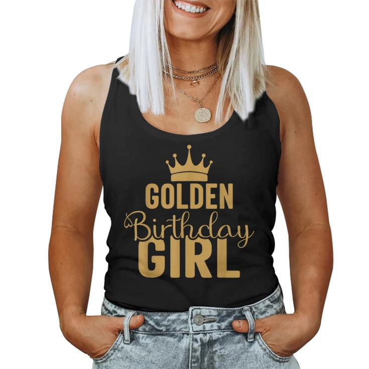Golden Birthday Girls Birthday Party Decorations Bday Cool Women Tank Top