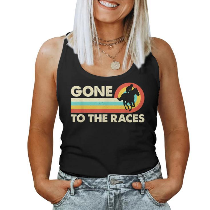 Gone To The Races Retro Loves American Quarter Horse Racing Women Tank Top