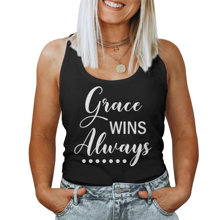 Grace Wins Always Christian Faith Women Tank Top