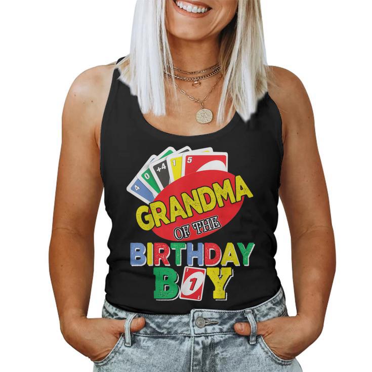 Grandma Of The Uno Birthday Boy Uno Birthday Boy Women Tank Top