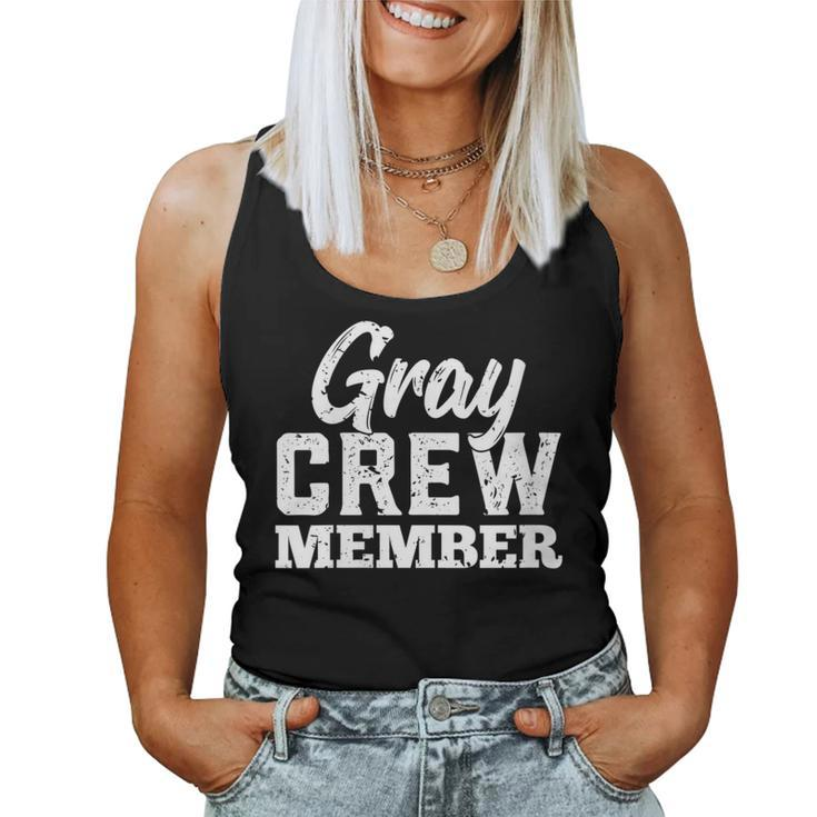 Gray Crew Member Matching Family Name Women Tank Top