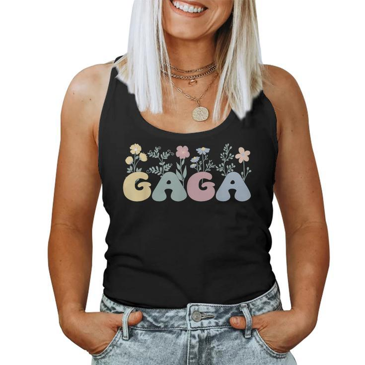 Groovy Gaga Grandmother Flowers Gaga Grandma Women Tank Top