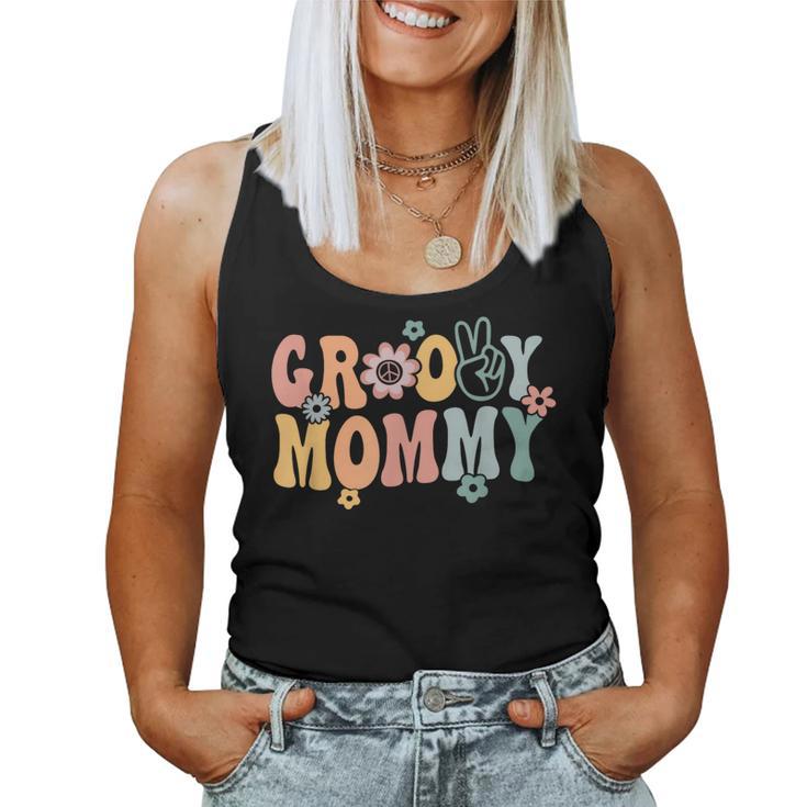 Groovy Mommy Retro Mom Matching Family 1St Birthday Party Women Tank Top