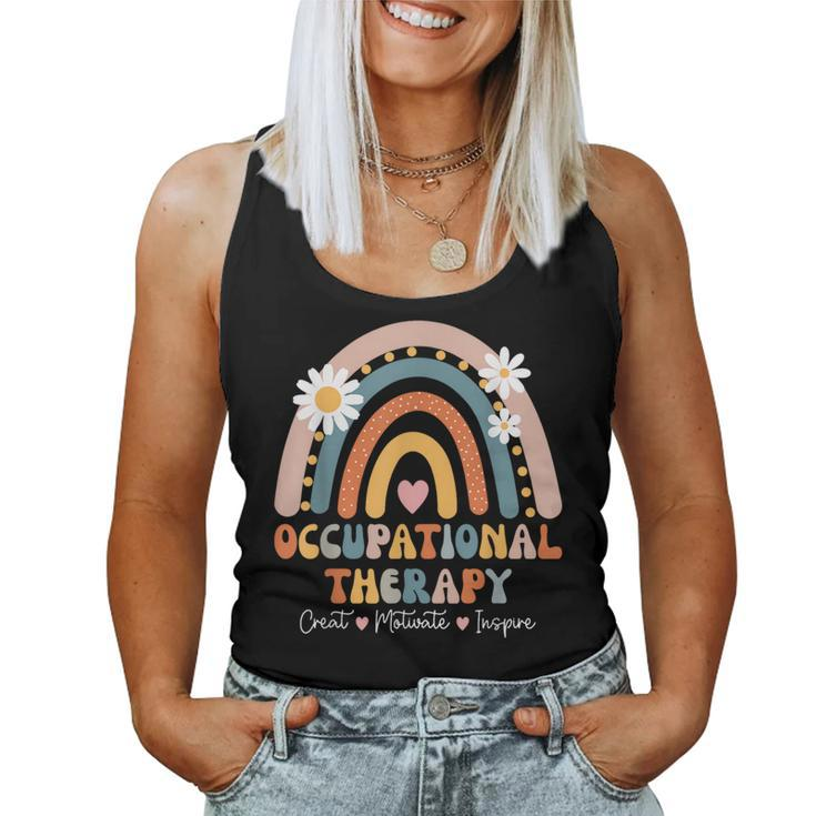 Groovy Occupational Therapy Therapists Happy Ot Month Women Tank Top
