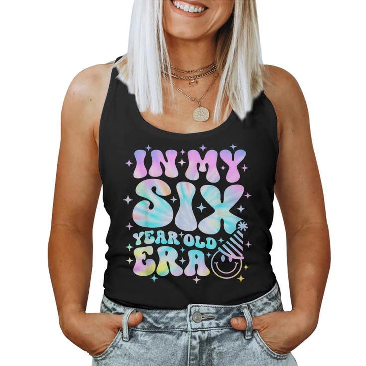 Groovy In My Six Year Old Era Girl 6Th Birthday 6 Yrs Old Women Tank Top