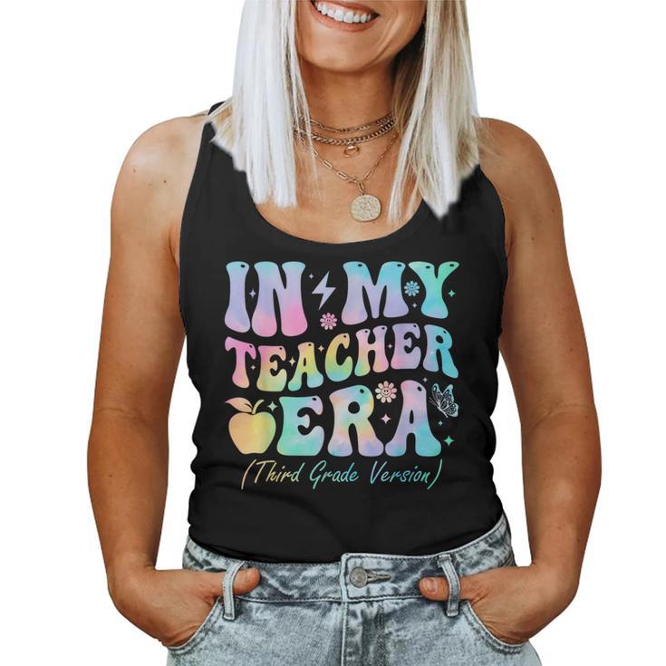 Groovy In My Teacher Era Third Grade Version 3Rd Grade Women Tank Top