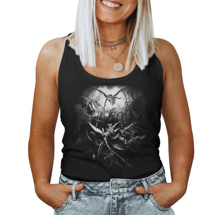Gustave Dore Michael Casts Out All Of Fallen Angels 1866 Women Tank Top
