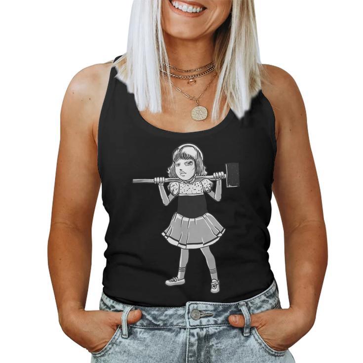 Hammer Girl Clementine Gothic Punk Rock Goth Horror Fan Women Tank Top