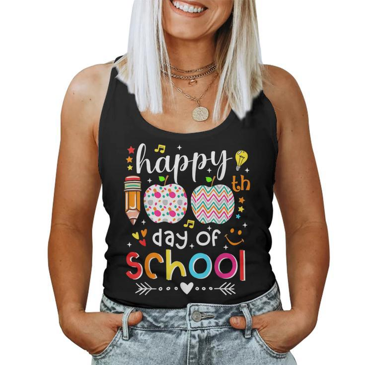 Happy 100 Days Of School Cute Teacher 100Th Day Of School Women Tank Top