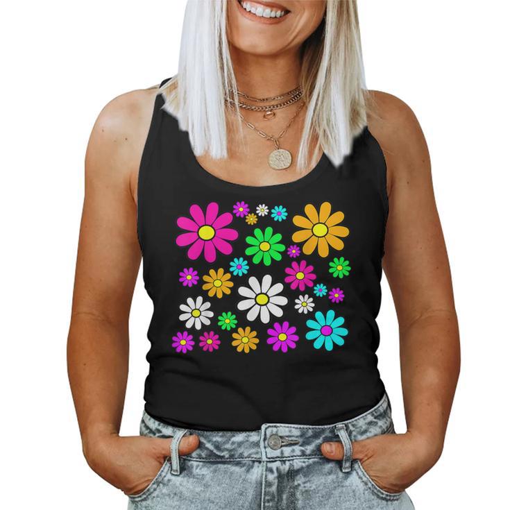 Happy Bright Daisies Daisy 60'S 70S Retro Vintage Hippie Women Tank Top