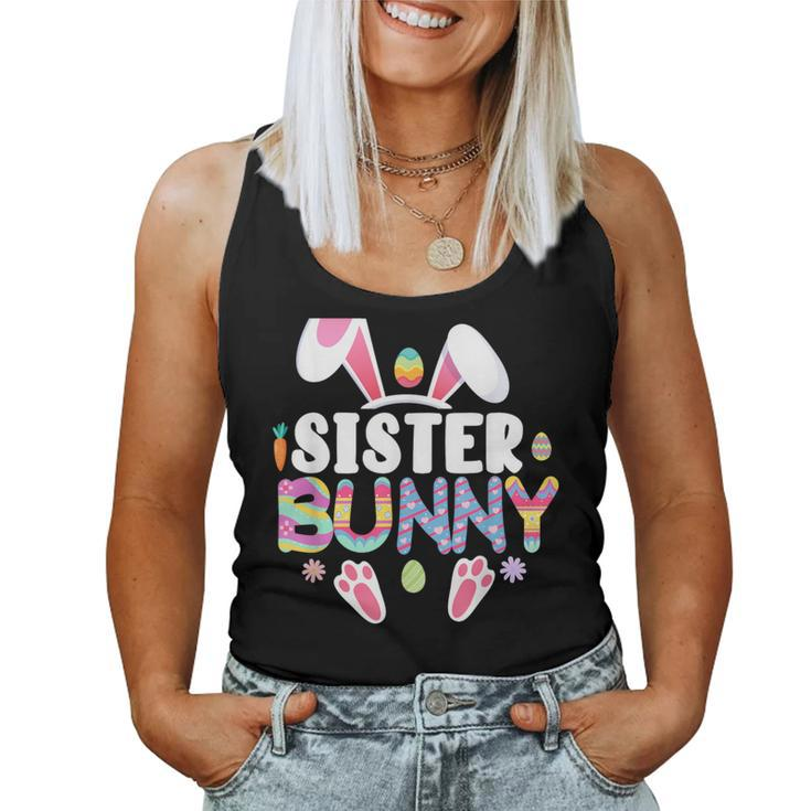 Happy Easter Day 2024Ears Family Matching Sister Bunny Women Tank Top