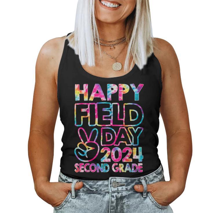 Happy Field Day 2024 Second Grade Field Trip Fun Day Tie Dye Women Tank Top