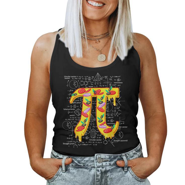 Happy Pi Day Pie Pizza Symbol Math Lover Teacher Outfit Women Tank Top