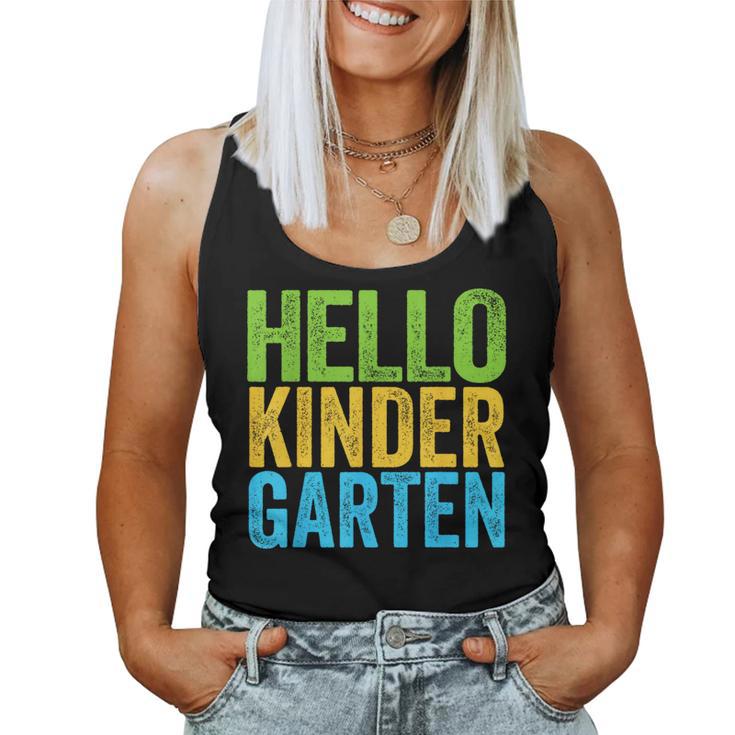 Hello Kindergarten Teacher Back To School Women Tank Top