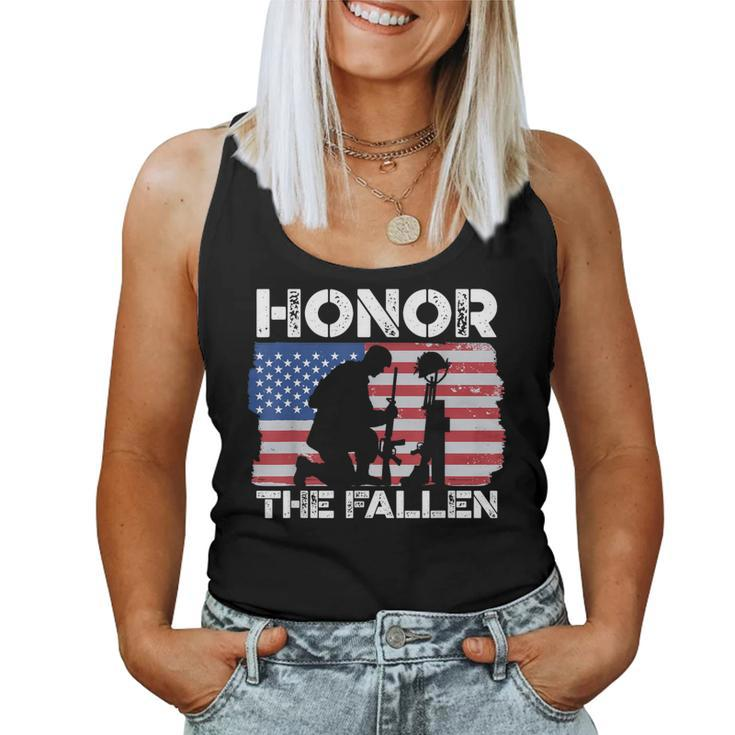 Honor The Fallen Military Army Soldier Memorial Day Women Tank Top