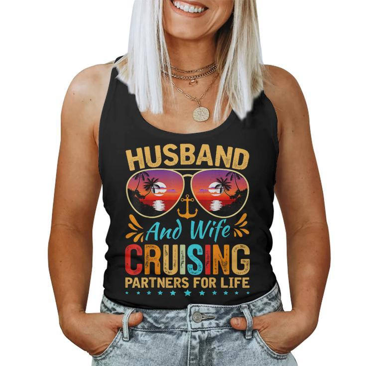 Husband Wife Cruising 2024 Cruise Vacation Couples Trip Women Tank Top