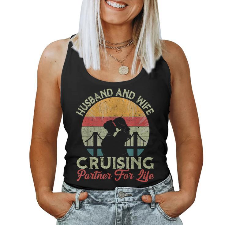 Husband And Wife Cruising Partners For Life Couple Cruise Women Tank Top