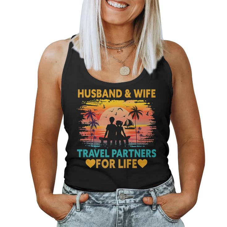 Husband And Wife Travel Partners For Life Beach Traveling Women Tank Top