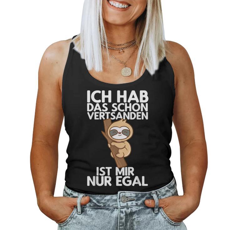 Ich Hab Das Schonerstanden Sloth Morgenmuffel Tank Top Frauen