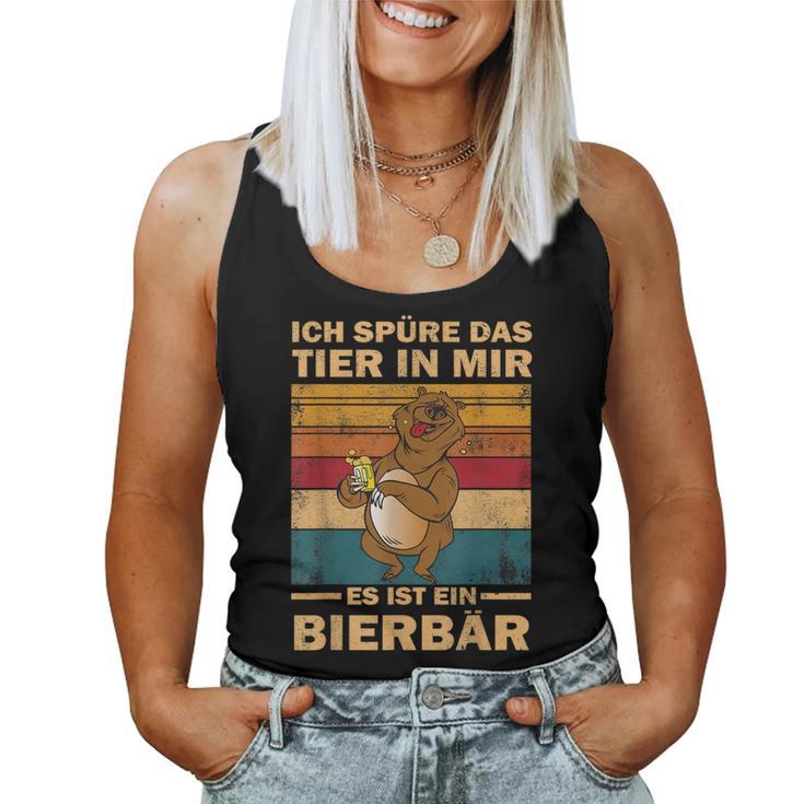 Ich Spüre Das Tier In Mir Garten Party Father's Day Papa Beer S Tank Top Frauen