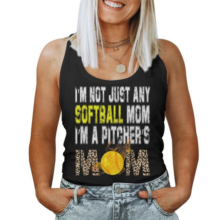 I'm Not Just Any Softball Mom I'm A Pitcher's Mom Leopard Women Tank Top