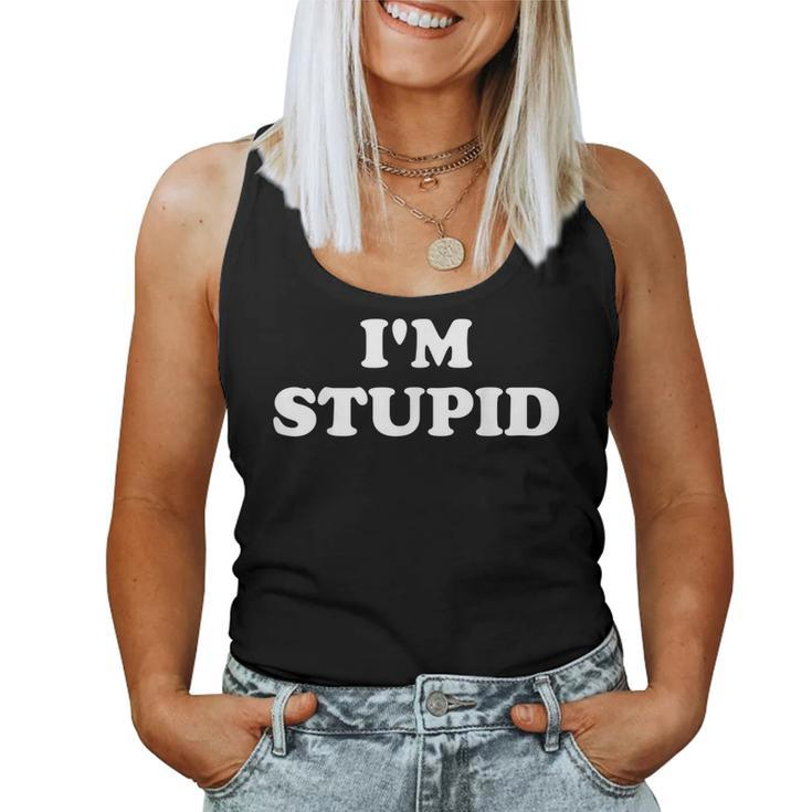 I'm With Stupid Matching Couples Sarcastic Women Tank Top