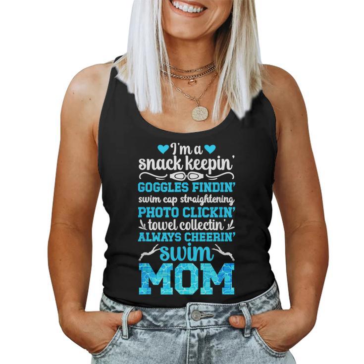 I'm A Swim Mom Of A Swimmer Mom Swimming Mother Swim Mama Women Tank Top