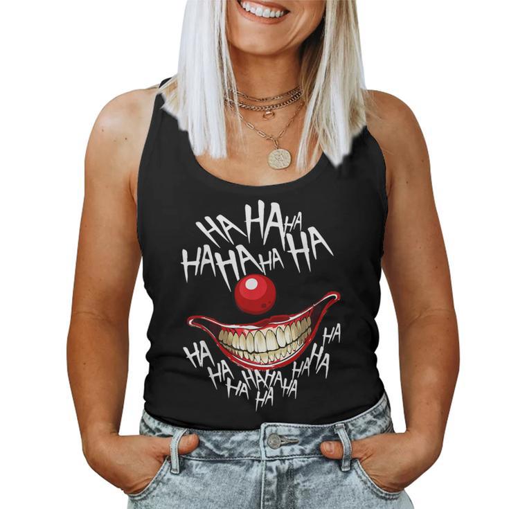 Insane Scary Woman Clown Posse Creepy Women Tank Top