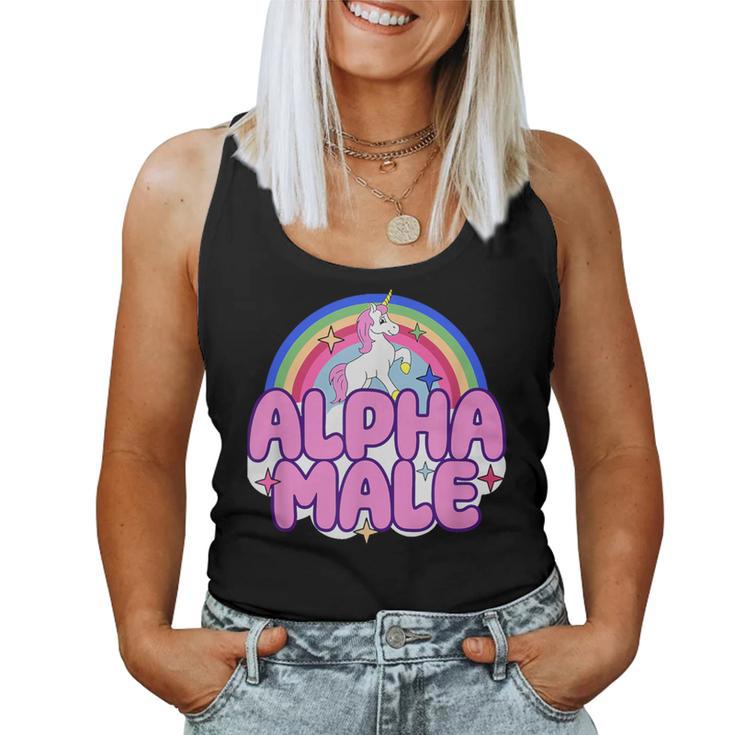 Ironic Alpha Male Unicorn Rainbow For Women Women Tank Top