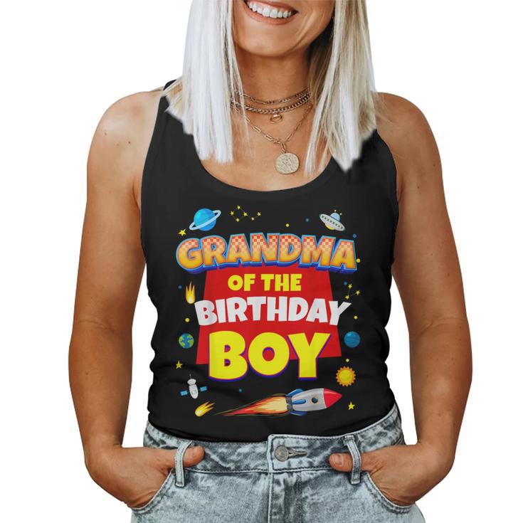 Its My Grandma Birthday Boy Space Astronaut Family Matching Women Tank Top