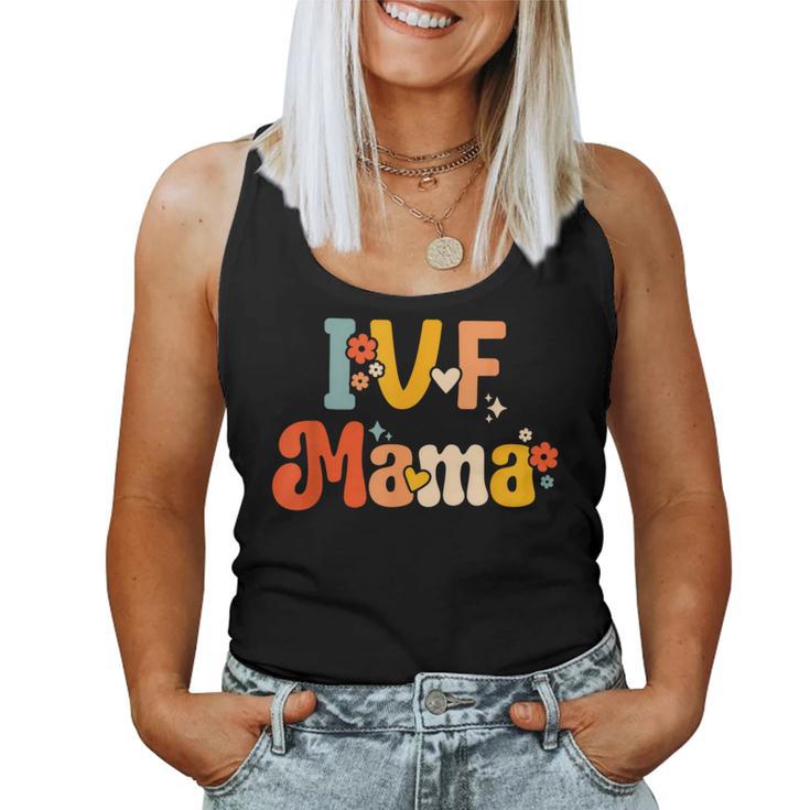 Ivf Mama Groovy Rainbow Ivf Mom Fertility Surrogate Women Tank Top