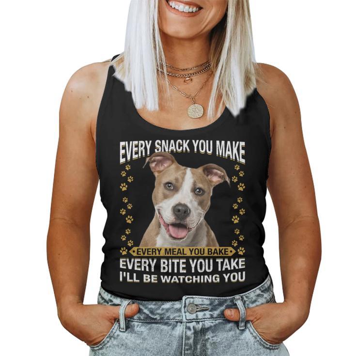 Jeder Snack Den Sie Machen Lustig Amstaff Hund Mama Hund Papa Tank Top Frauen