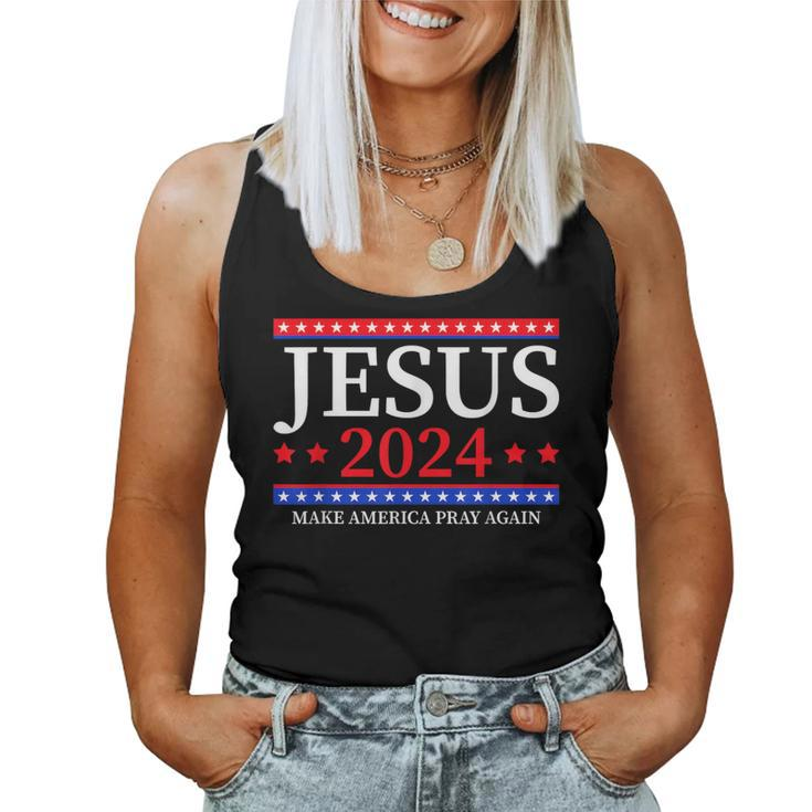 Jesus 2024 Make America Pray Again Christian Women Tank Top