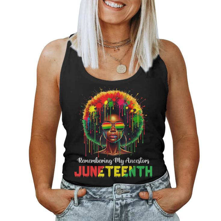 Junenth Black African Hair Remembering My Ancestors Women Tank Top