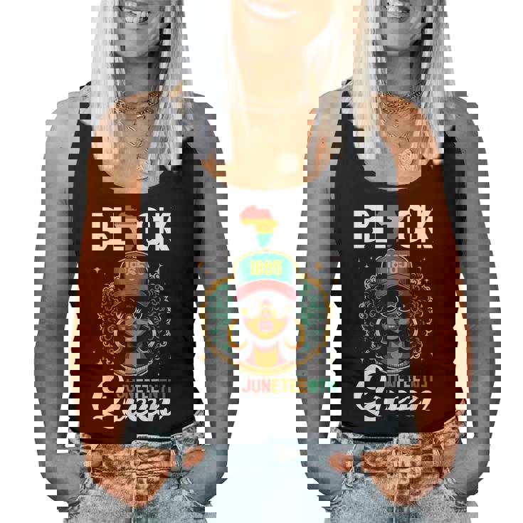 Junenth Black Queen African American Freedom Women Tank Top