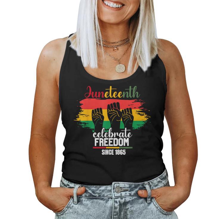 Junenth Celebrate Freedom 1865 African American Women Women Tank Top