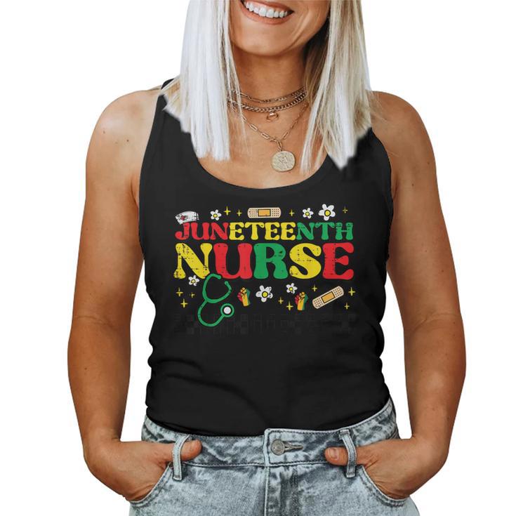 Junenth Nurse Groovy Retro African Scrub Top Black Women Women Tank Top