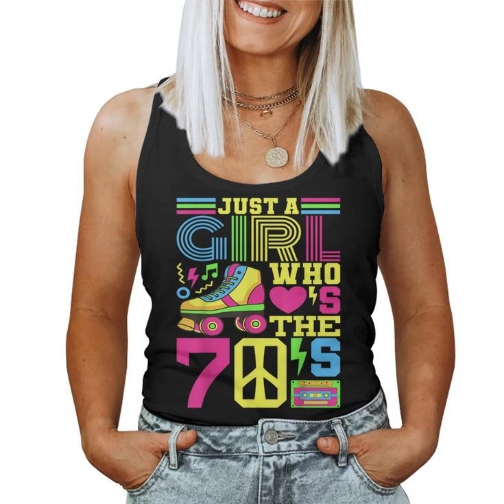 Just A Girl Who Loves The 70S Party 70S Outfit 1970S Costume Women Tank Top