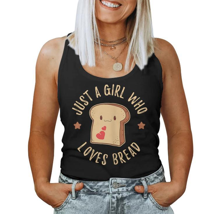 Just A Girl Who Loves Bread Sandwich Stuffing Cool Women Tank Top