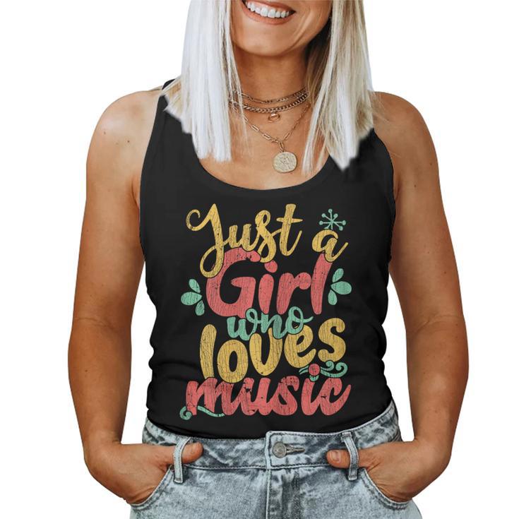 Just A Girl Who Loves Music Musician Women Tank Top