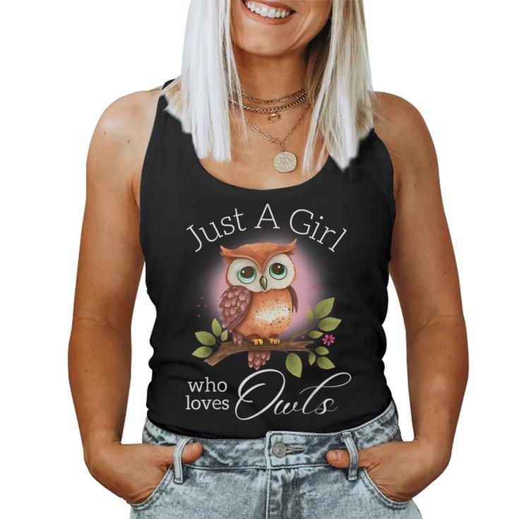 Just A Girl Who Loves Owls Women Tank Top