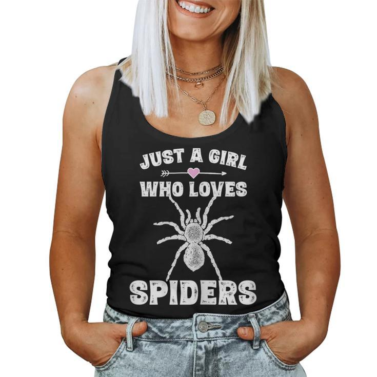 Just A Girl Who Loves Spiders Spider Girls Women Tank Top