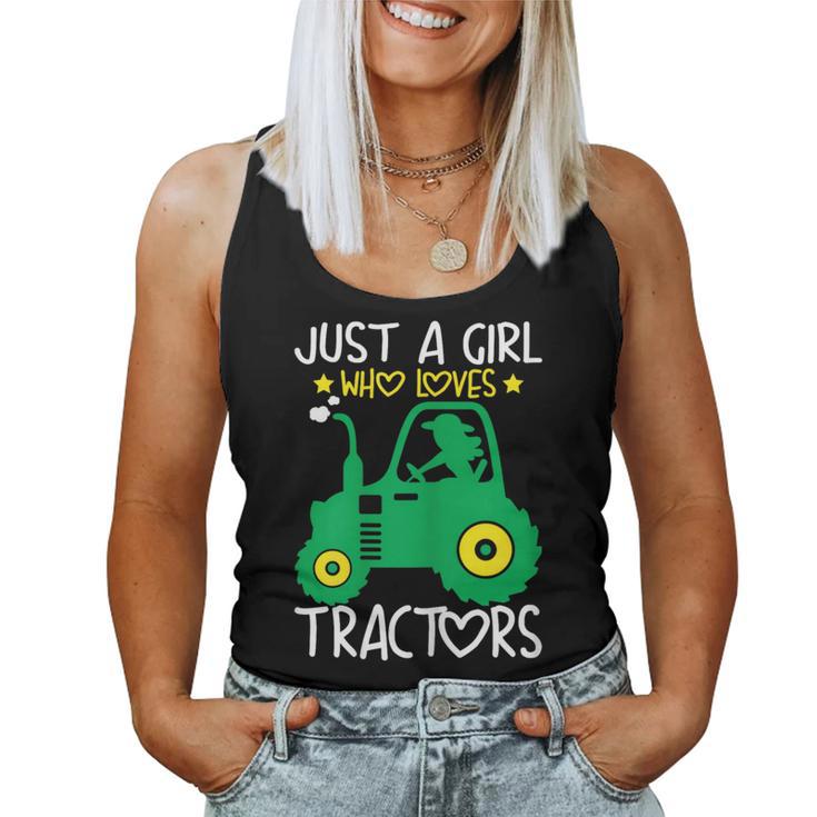 Just A Girl Who Loves Tractors Farm Lifestyle Lover Girls Women Tank Top