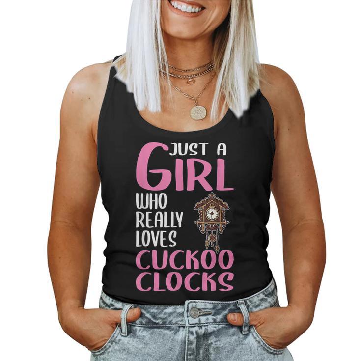 Just A Girl Who Really Loves Cuckoo Clocks Women Tank Top