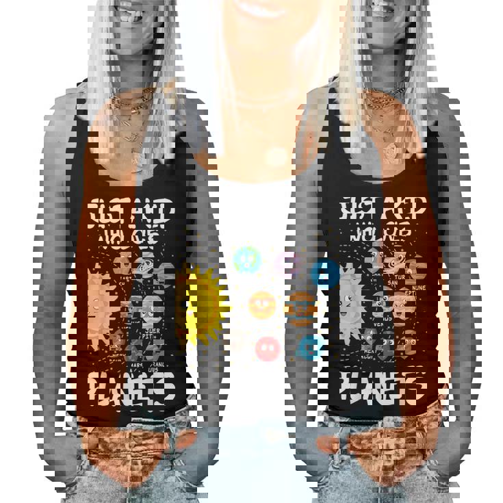 Just A Kid Who Loves Planets Space Solar System Boy Girl Kid Women Tank Top