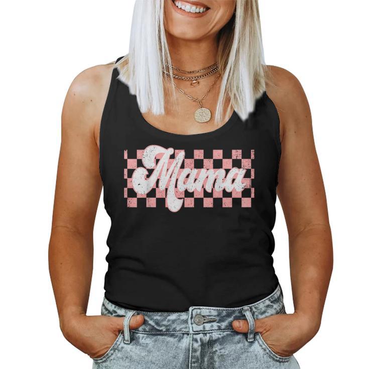 Karierte Mama Retro Mama Leben Frauen Muttertag Neue Mutter Tank Top Frauen