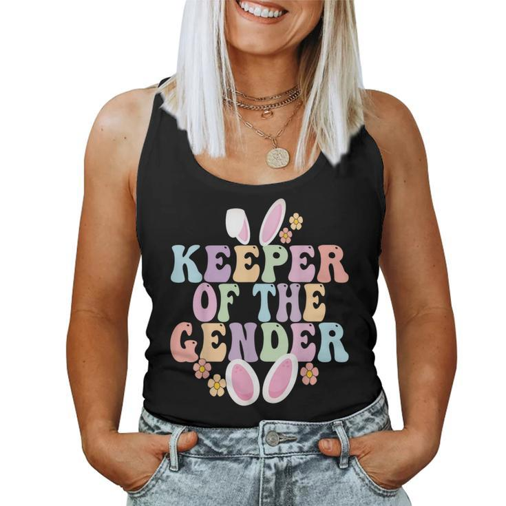 Keeper Of The Gender Boy Or Girl Easter Bunny Gender Reveal Women Tank Top