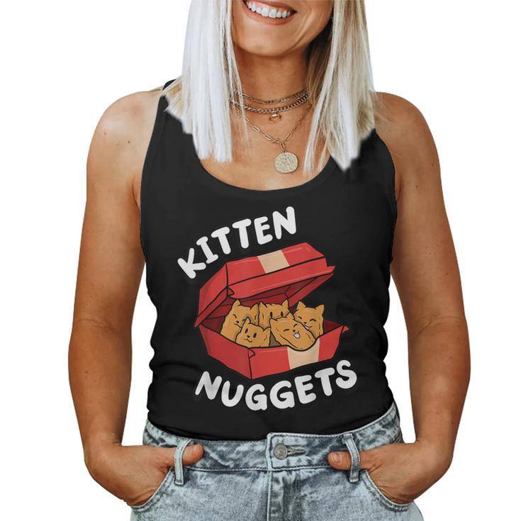 Kitten Nuggets Fried Chicken Lover Foodie Cute Cat Women Tank Top